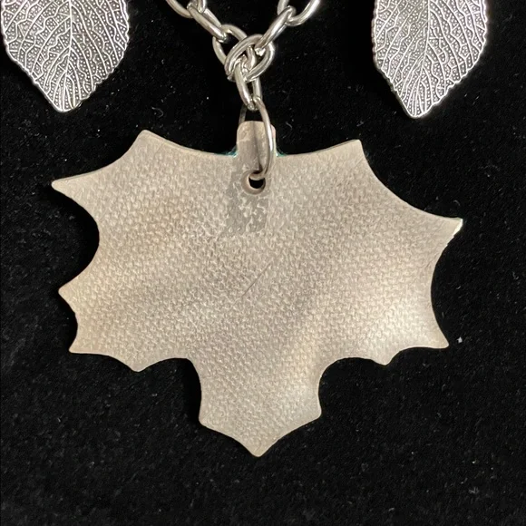 Clay Pendant Necklace & Earring Set OOAK Handmade - Picture 3 of 8